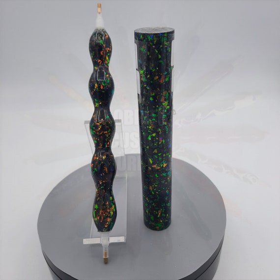 Diamond Painting Pen  - Falcon Pixie Glitter - Handmade Custom green handcrafted lathe acrylic