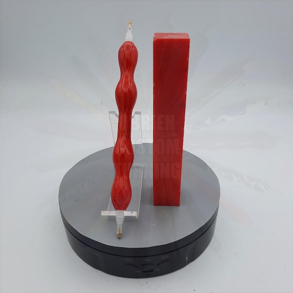 Diamond Painting Pen  - Reaper Red Color Pulse - Handmade Custom handcrafted lathe acrylic