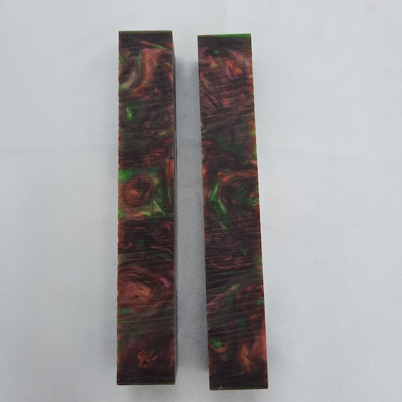 Diamond Painting Pen  - Blushing Lime Lava Explosion - Handmade Custom red and green handcrafted lathe acrylic