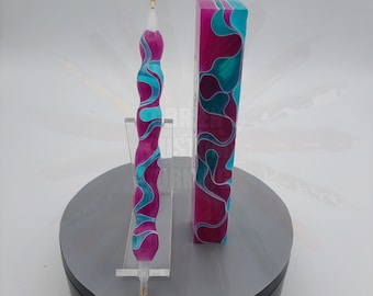 Diamond Painting Pen - Cotton Candy - Handmade Custom pink and baby blue handcrafted ed lathe acrylic