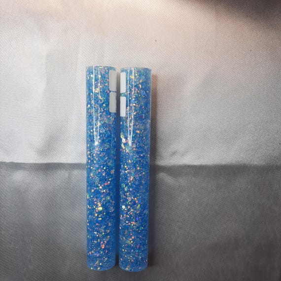 Diamond Painting Pen  - Snow Cone Glow in the Dark Glitter - Custom handmade handcrafted lathe acrylic  sparkle shine blue