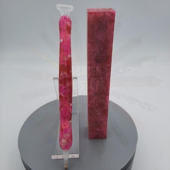 Diamond Painting Pen  - secret pink and red coral reef - Handmade Custom handcrafted lathe acrylic