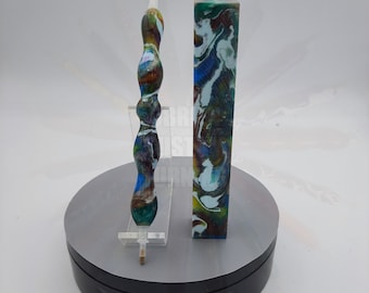 Diamond Painting Pen - Group / Shop Exclusive Blank Design Limited edition - Custom handmade handcrafted lathe acrylic multicolor rainbow