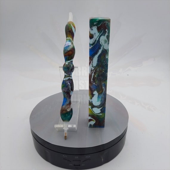 Diamond Painting Pen - Group / Shop Exclusive Blank Design Limited edition - Custom handmade handcrafted lathe acrylic multicolor rainbow
