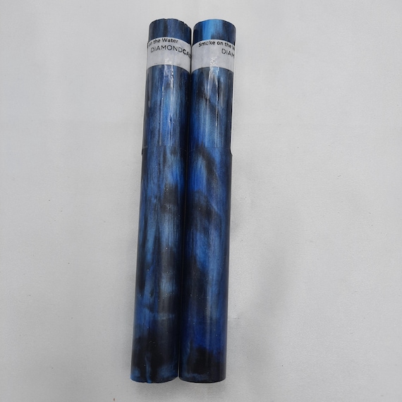Diamond Painting Pen  - smoke on the water diamond cast - Custom handmade handcrafted lathe blue black