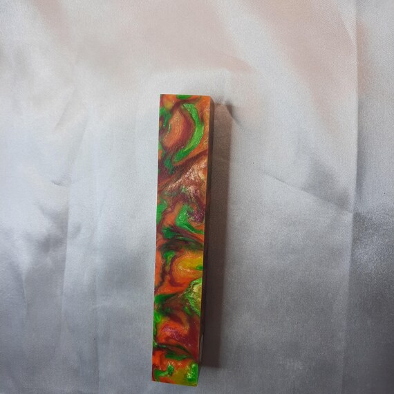 Diamond Painting Pen - Maniac limited edition - Custom handmade handcrafted lathe acrylic red orange green yellow