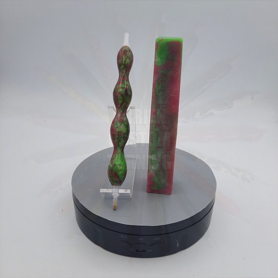 Diamond Painting Pen - Wild Watermelon glow in the dark - Custom handmade handcrafted lathe acrylic red green purple