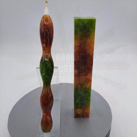 Diamond Painting Pen  - Season's Change  - Handmade Custom handcrafted  lathe brown yellow green