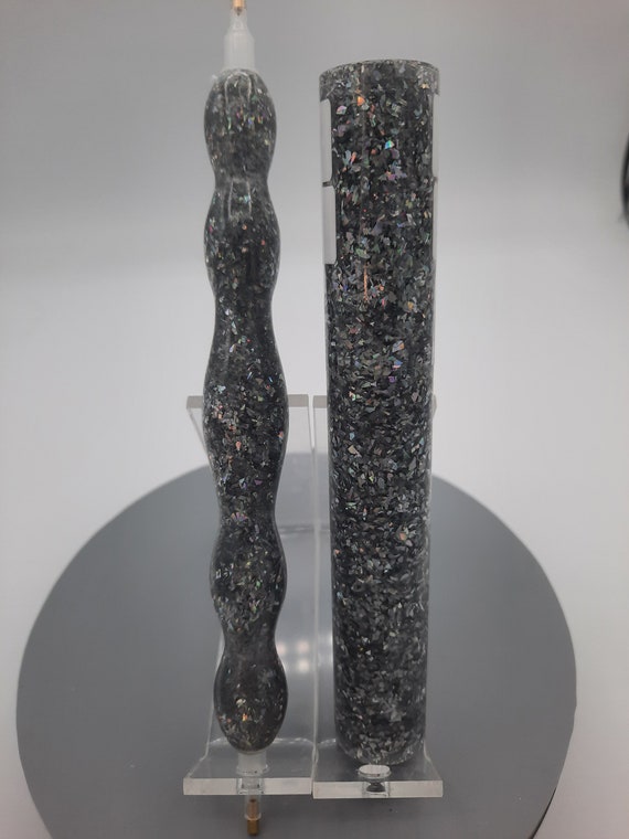 Diamond Painting Pen  - Satellite Flakey Glitter - Custom handmade handcrafted lathe acrylic sparkle shiny shimmer