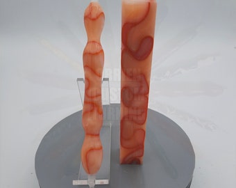 Diamond Painting Pen - Peach Fire - Handmade Custom handcrafted ed lathe acrylic