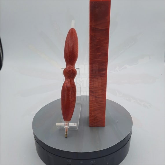 Diamond Painting Pen  - Juma Magma Dragon - Handmade Custom hand turn lathe acrylic red scales