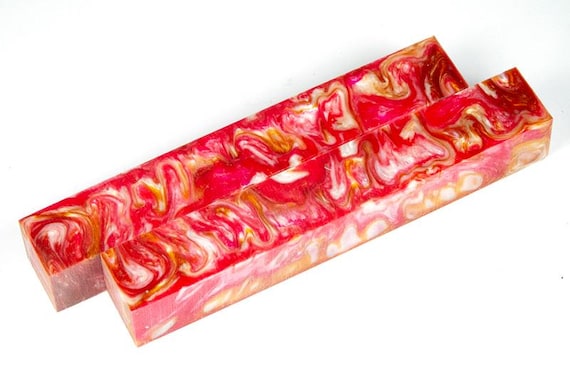 Diamond Painting Pen - Strawberry gold limited edition - Handmade Custom red, cream, goldhandcrafted lathe acrylic