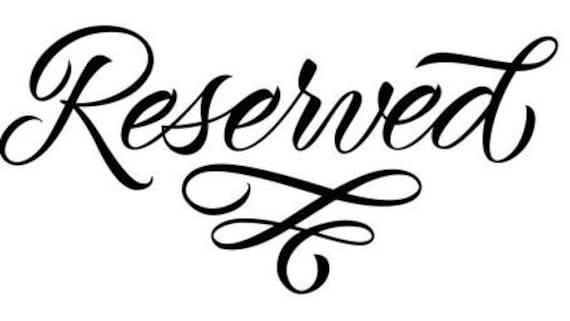 Reserved for