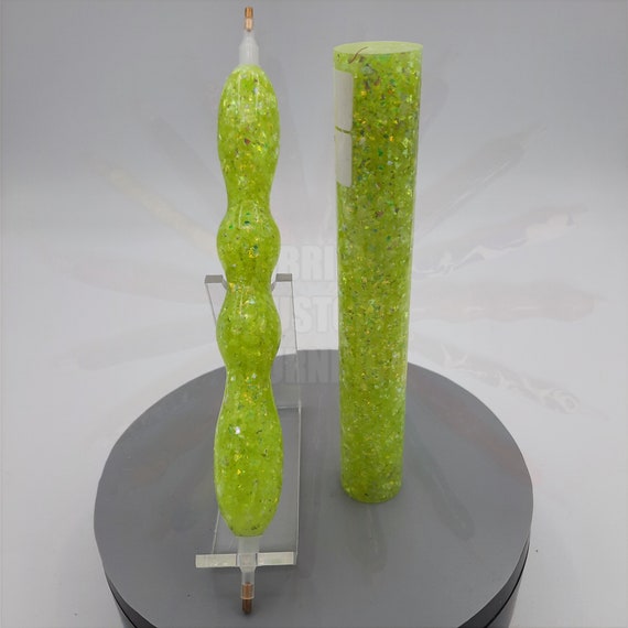 Diamond Painting Pen  - Lemon Drop angel wings glitter - Custom handmade handcrafted lathe acrylic yellow sparkle shiny