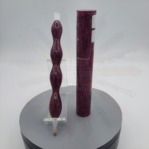 Diamond Painting Pen  - Magenta Shimmer Glitter - Handmade Custom handcrafted lathe acrylic