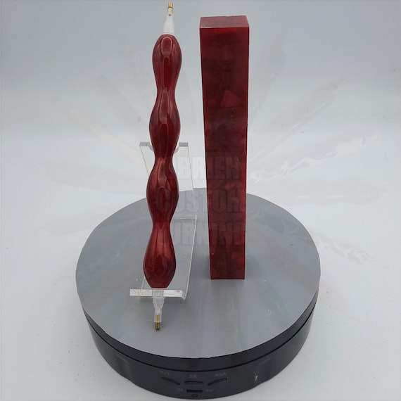 Diamond Painting Pen - Fire Engine - Custom handmade handcrafted lathe acrylic bright red