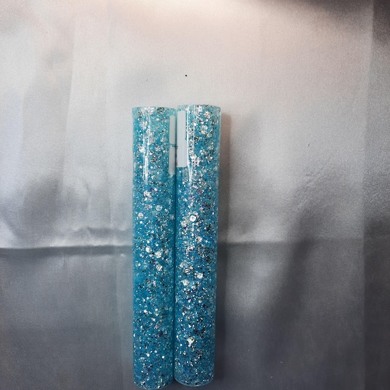 Diamond Painting Pen  - Hydra Folklore Glitter - handmade custom handcrafted lathe acrylic blue silver sparkle shiny