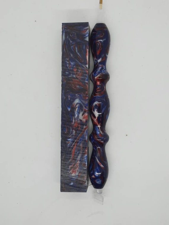 Diamond Painting Pen - WaterSlide Limited Edition - custom handmade red, white and blue patriotic handcrafted lathe acrylic