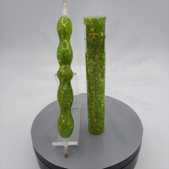 Diamond Painting Pen - Slimeball prismatic glitter - Handmade Custom handcrafted ed lathe acrylic green sparkle shiny