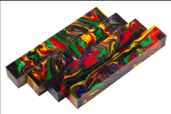 Diamond Painting Pen - Super Sonic Color Storm - handmade custom handcrafted lathe acrylic red, yellow, blue