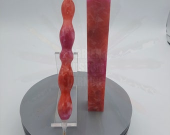 Diamond Painting Pen  - Apple Berry - handmade custom Pink and Red handcrafted lathe acrylic