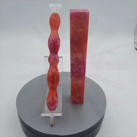 Diamond Painting Pen  - Apple Berry - handmade custom Pink and Red handcrafted lathe acrylic