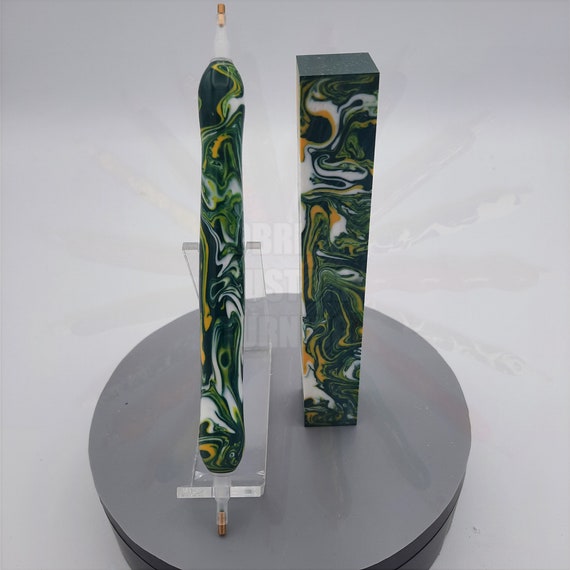 Diamond Painting Pen - Cheese Head - Handmade Custom Green Bay Packers green, yellow handcrafted lathe acrylic