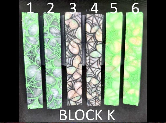Diamond Painting Pen - Block K - handmade custom handcrafted lathe acrylic spiderweb spider web - Castaway Creations