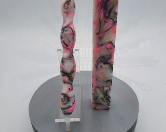 Diamond Painting Pen  - Mother of Pearl with pink - Handmade Custom handcrafted lathe acrylic abalone