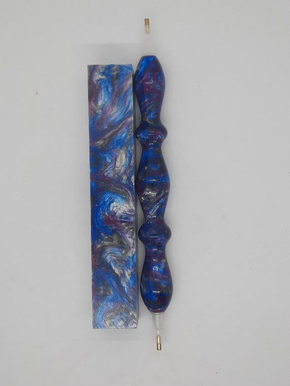 Diamond Painting Pen - Mystique Colors - Handmade Custom blue handcrafted lathe acrylic