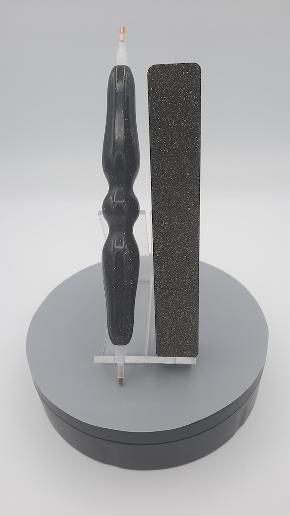 Diamond Painting Pen - Pittsburgh Steelers Black with Gold Glitter - Handmade Custom resin handcrafted  lathe acrylic limited
