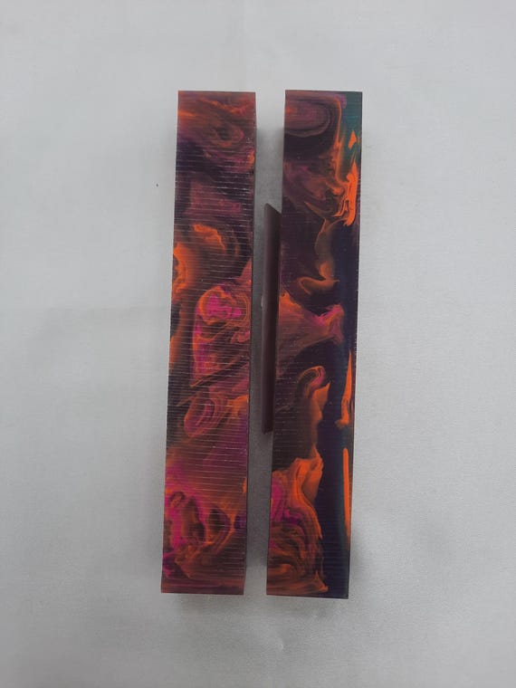 Diamond Painting Pen - pink orange pulse limited edition - handmade custom handcrafted lathe acrylic