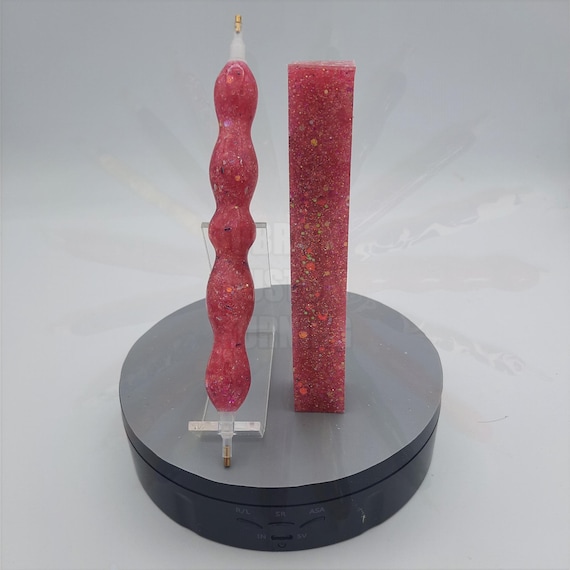 Diamond Painting Pen  - Bubblegum Sparkle Glitter - handmade custom handcrafted lathe acrylic pink sparkle