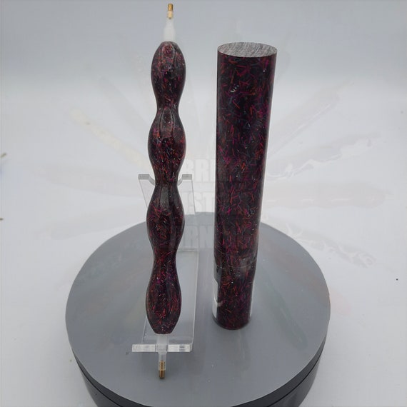 Diamond Painting Pen  - Vixen Tinsel Glitter - Handmade Custom red  handcrafted lathe acrylic sparkle shiny