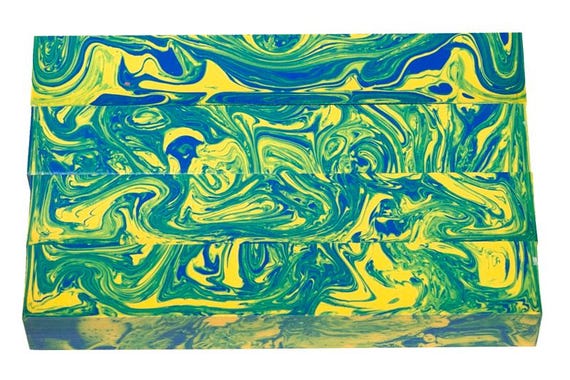 Diamond Painting Pen - Beach Breeze Limited Edition - handmade custom handcrafted lathe acrylic green blue yellow