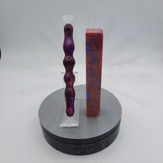 Diamond Painting Pen - Violet Berry Lava Lamp - Handmade Custom purple and Red handcrafted lathe acrylic