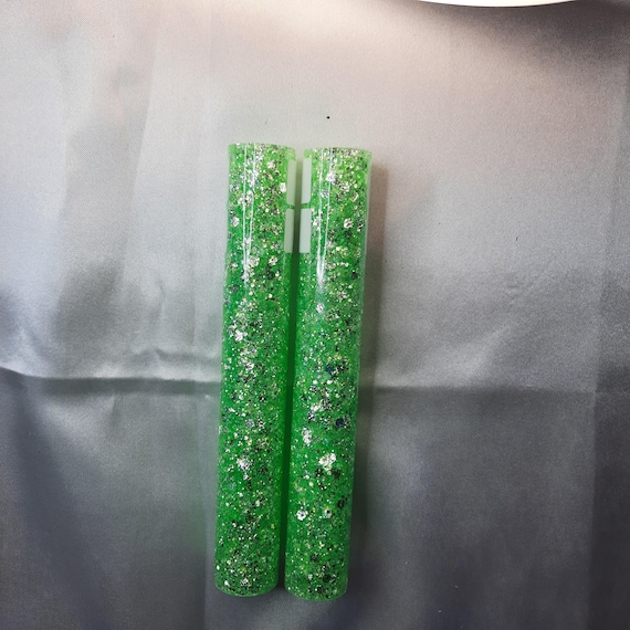Diamond Painting Pen  - Loch Ness Folklore Glitter - handmade custom handcrafted lathe acrylic Green silver sparkle shiny