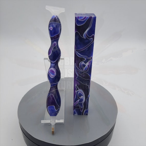 Diamond Painting Pen - purple and lavender swirl - Handmade Custom handcrafted  lathe acrylic
