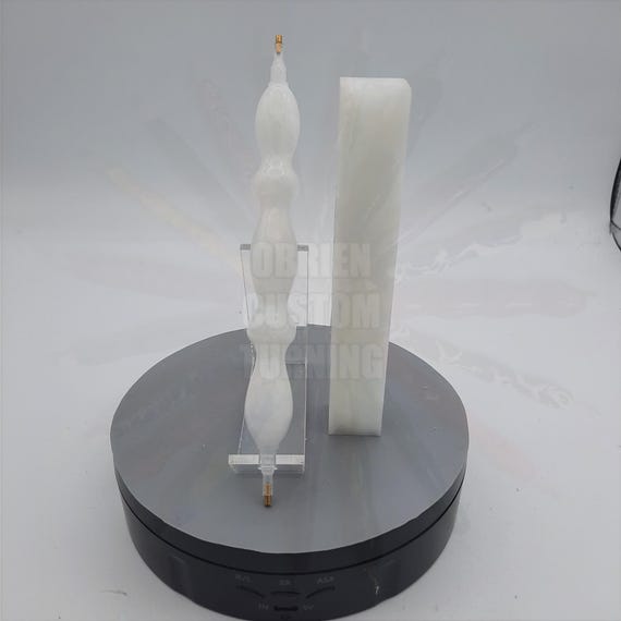 Diamond Painting Pen  - arctic shimmer  - Handmade Custom handcrafted lathe white snow