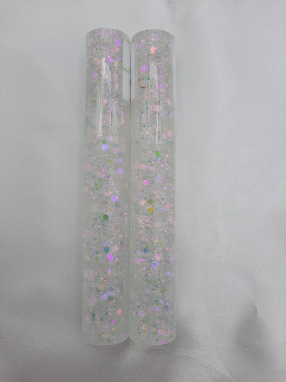Diamond Painting Pen  - Interstellar Aurora Glitter - handmade custom handcrafted lathe acrylic transparent clear sparkle