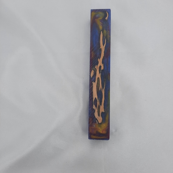 Diamond Painting Pen - Pastel Cholla Cactus - Handmade Custom handcrafted  lathe blue, yellow, red hybrid