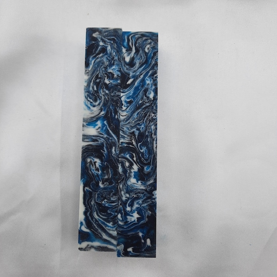 Diamond Painting Pen  - teal steel - Handmade Custom handcrafted  lathe blue black white