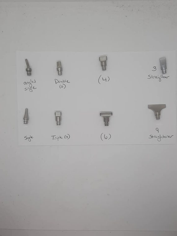 Stainless Steel Metal Tip for diamond painting - your choice between angled single, single, double, 3, 4, 6 placer, 3 or 9 straightener
