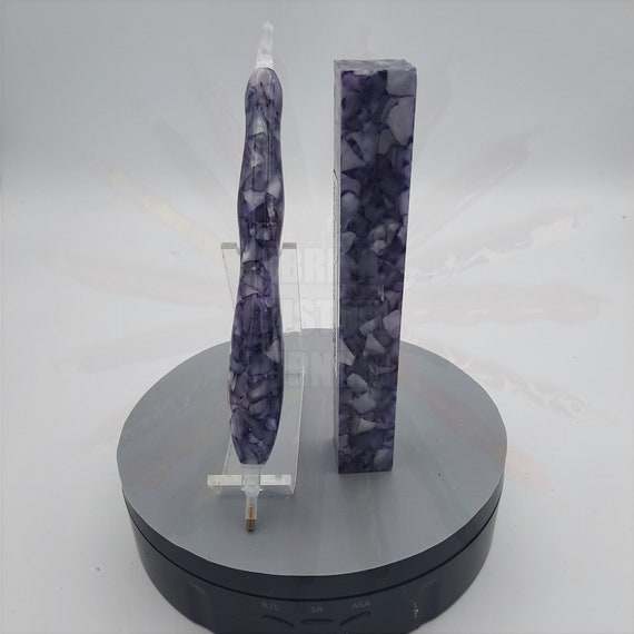 Diamond Painting Pen - Frozen Orchid Petals - Handmade Custom purple lavender crush handcrafted lathe acrylic