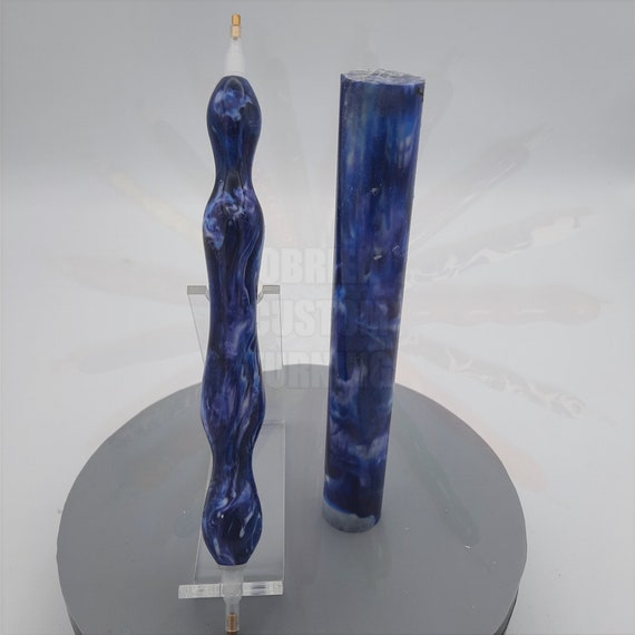Diamond Painting Pen  - Andromeda diamond cast - Custom handmade handcrafted lathe purple blue pearl white
