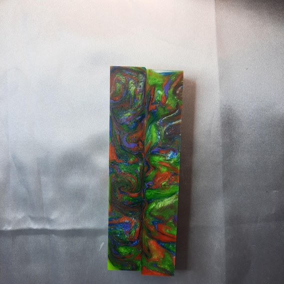 Diamond Painting Pen - Mesmerize limited edition - Custom handmade handcrafted lathe acrylic rainbow multi-color green, blue, red