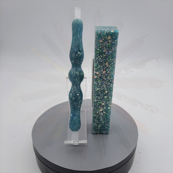 Diamond Painting Pen  - Mirror Ball Glitter Limited Edition - Handmade Custom handcrafted lathe Blue Silver Sparkle Shiny
