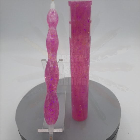 Diamond Painting Pen - Blush Angel Wings Glitter - handmade custom handcrafted lathe acrylic pink sparkle shiny