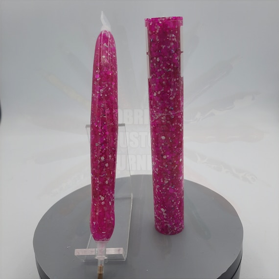 Diamond Painting Pen  - Polka Circle Glitter - Custom handmade handcrafted lathe acrylic pink sparkle shiny shimmer