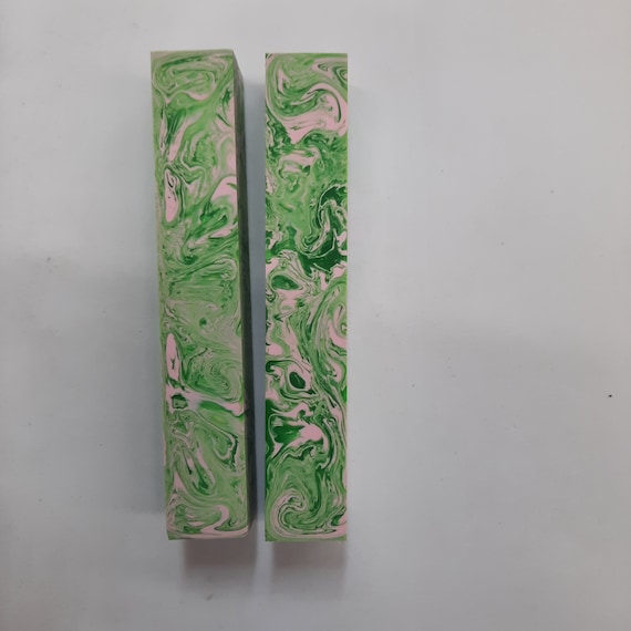 Diamond Painting Pen - Emerald Rose limited edition - Handmade Custom handcrafted lathe acrylic green pale pink